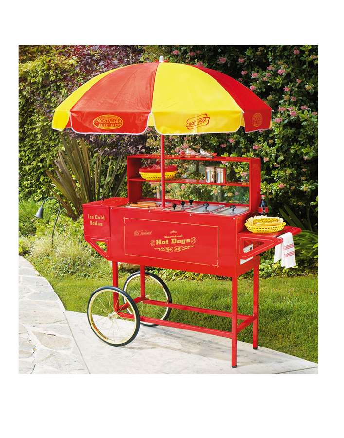 Large Hot Dog Cart W/ Umbrella – Smart