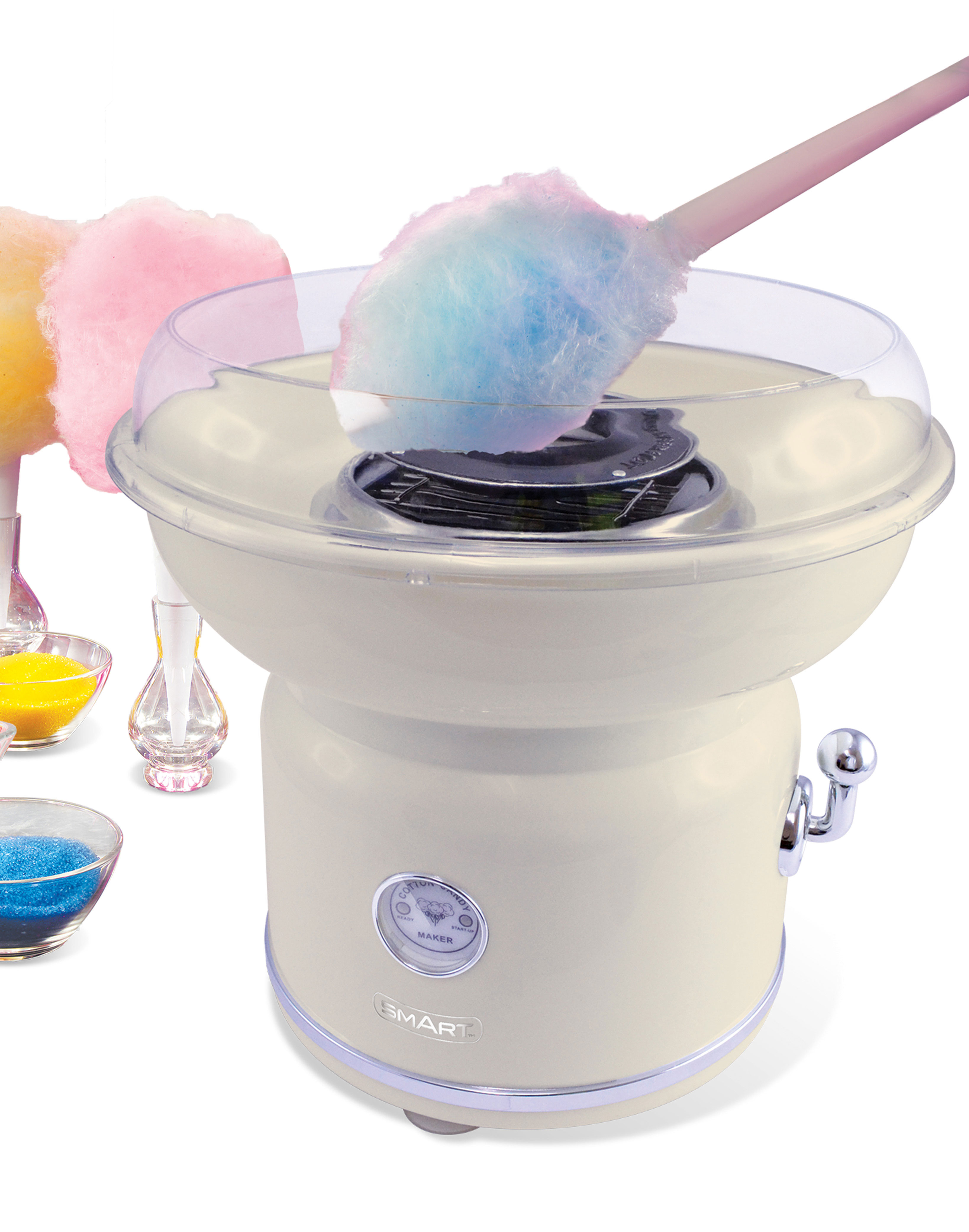 SMART Candy Floss Maker Bundle with Free Belgian Chocolate Sugar Free Retro 1950’s Cotton Candy Maker Machine for Kids Or Adults PCM805R 